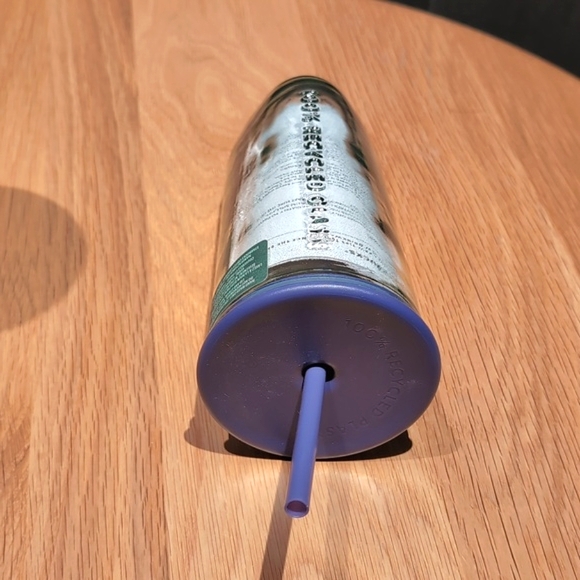 ♻️ Starbucks 2025 Recycled 💜 PURPLE Top Glass Triangle Cold Cup - Picture 3 of 6